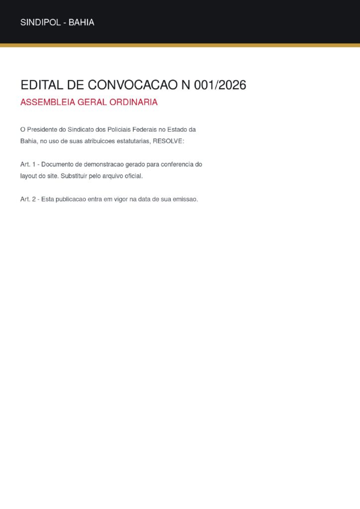 Primeira página do documento