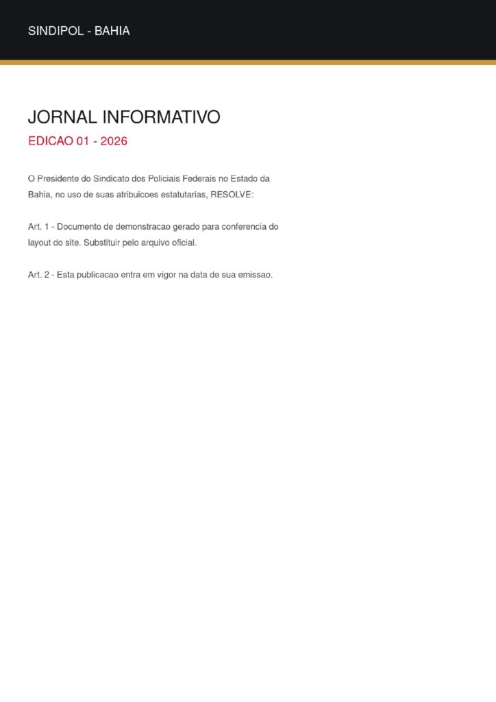 Primeira página do documento