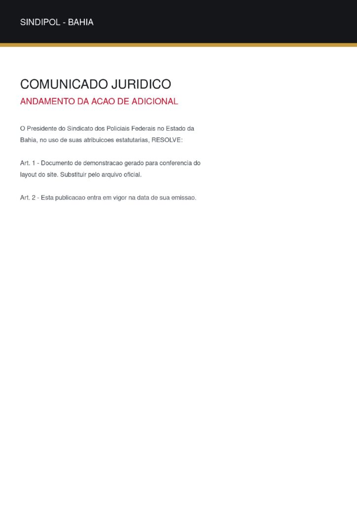 Primeira página do documento